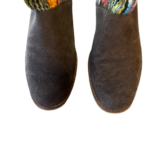 *Women’s Toms Size 10 “Leila Chocolate Suede Multi Textile” Heeled Booties - Picture 3 of 13